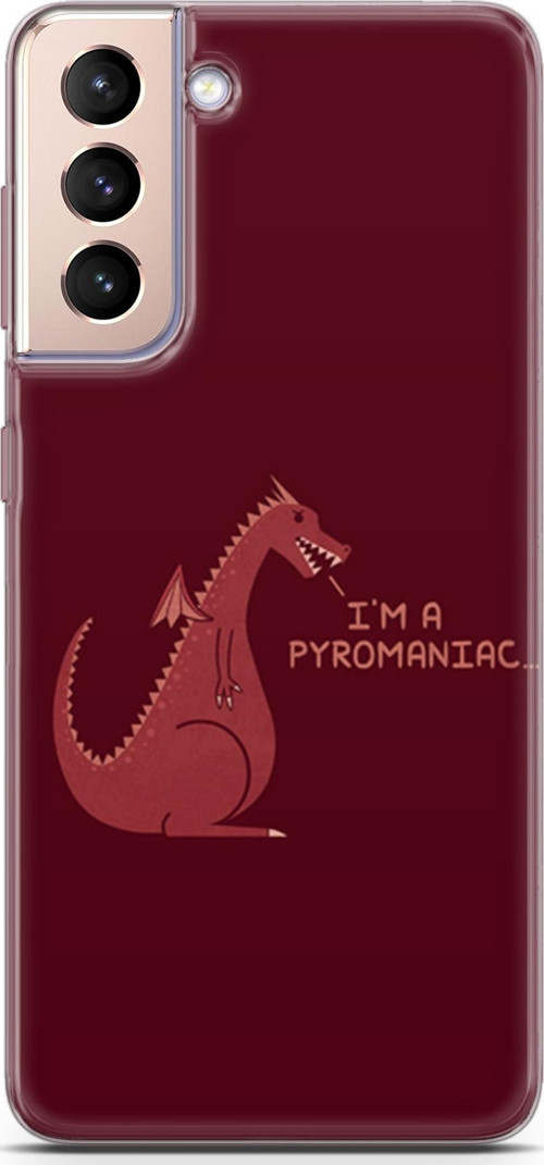 Samsung Galaxy S21 Plus Kılıf Orijinal Seri Typo 07 I'M A Pyromaniac Desenli Kılıf