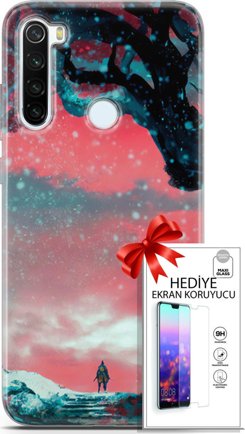 Xiaomi Redmi Note 8T Kılıf Orijinal Seri Algorand 23 Şövalye Telefon Kabı Ve Ekran Koruyucu