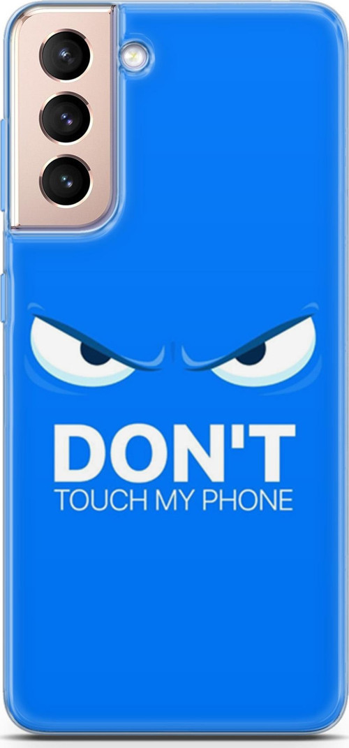 Samsung Galaxy S21 Plus Kılıf Orijinal Seri Typo 19 Don'T Touch My Phone Tam Koruma Kılıf