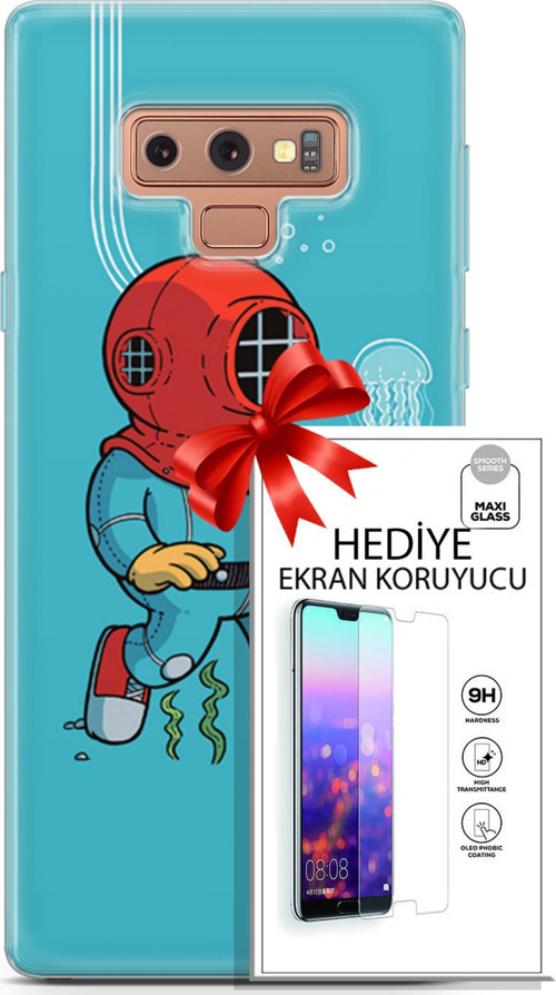 Samsung Galaxy Note 9 Kılıf Orijinal Seri Neo 08 Batman Dc Baskılı Kılıf + Ekran Koruyucu