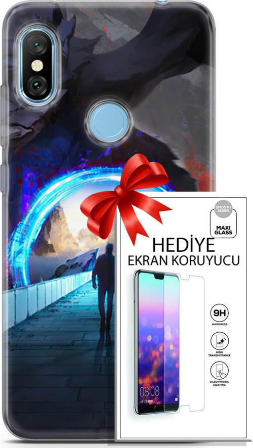 Xiaomi Redmi Note 6 Pro Kılıf Orijinal Seri Neo 20 Punish Renkli Kılıf Ekran Koruyucu