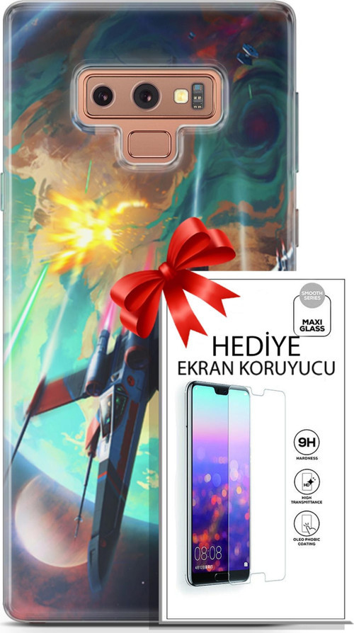 Samsung Galaxy Note 9 Kılıf Orijinal Seri Neo 17 Harley & Punchline Yumuşak Kılıf + Ekran Koruyucu