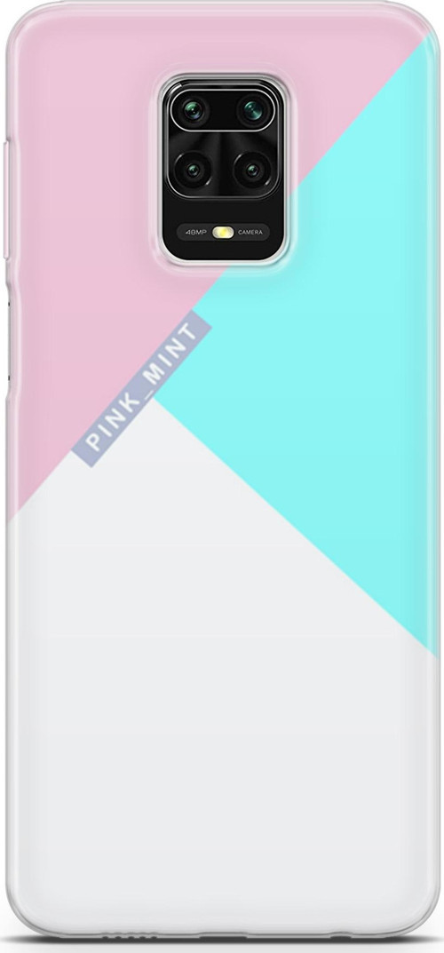 Xiaomi Redmi Note 9 Pro Kılıf Orijinal Seri Typo 08 Pink Mint Baskılı Kılıf