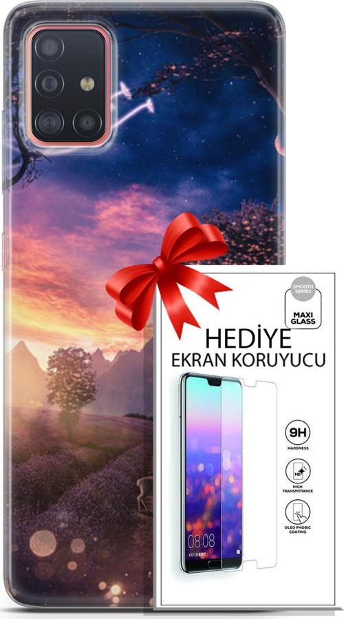 Samsung Galaxy A51 Kılıf Orijinal Seri Fantasy 15 Keçi Kalın Silikon + Ekran Koruyucu