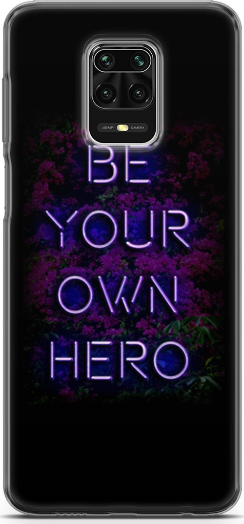 Xiaomi Redmi Note 9 Pro Kılıf Orijinal Seri Typo 15 Be Your Own Hero Kalın Silikon