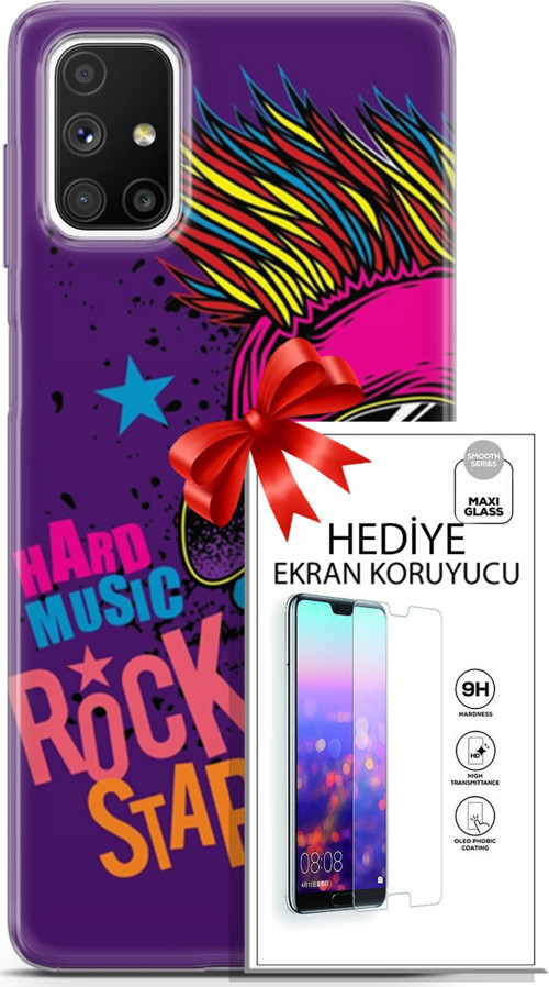 Samsung Galaxy M51 Kılıf Orijinal Seri Punky 16 Rockstar Hediyelik Kılıf Ve Ekran Koruyucu