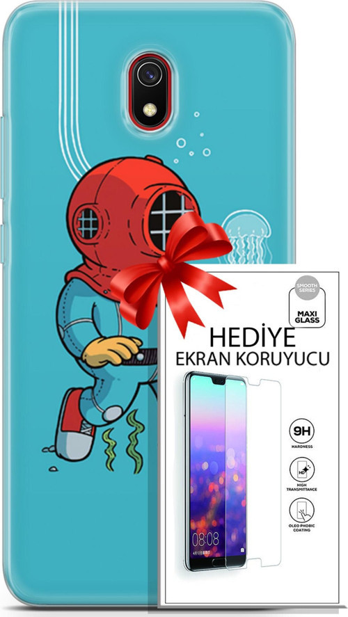 Xiaomi Redmi 8A Kılıf Orijinal Seri Neo 08 Batman Dc Baskılı Kılıf + Ekran Koruyucu