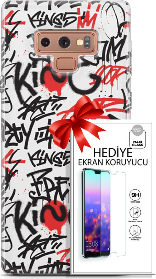 Samsung Galaxy Note 9 Kılıf Orijinal Seri Punky 22 King Freedom Kap + Ekran Koruyucu