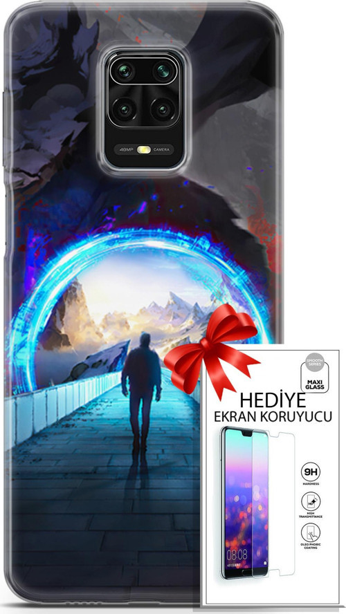 Xiaomi Redmi Note 9S Kılıf Orijinal Seri Algorand 06 Tünelin Sonu Koruyucu Kapak Ekran Koruyucu