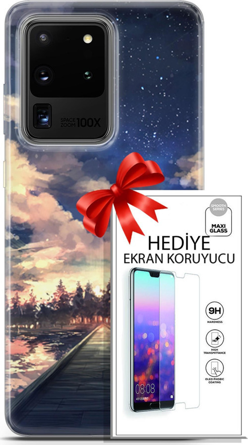 Samsung Galaxy S20 Ultra Kılıf Orijinal Seri Fantasy 22 Sonsuz Yol Kap + Ekran Koruyucu