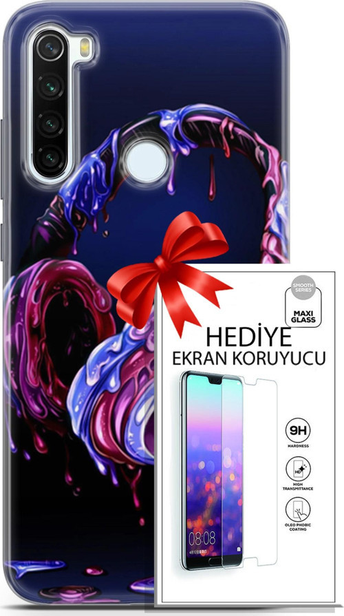 Xiaomi Redmi Note 8T Kılıf Orijinal Seri Cardano 14 Kulaklık Cover Kılıf + Ön Ekran Koruyucu
