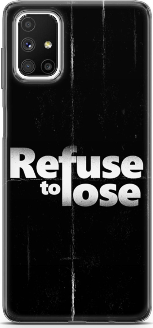 Samsung Galaxy M51 Kılıf Orijinal Seri Typo 03 Refuse To Lose Arka Kapak