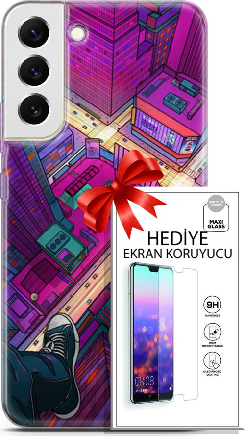 Samsung Galaxy S22 Plus Kılıf Orijinal Seri Fantasy 13 Converse Case Kapak Ekran Koruyucu