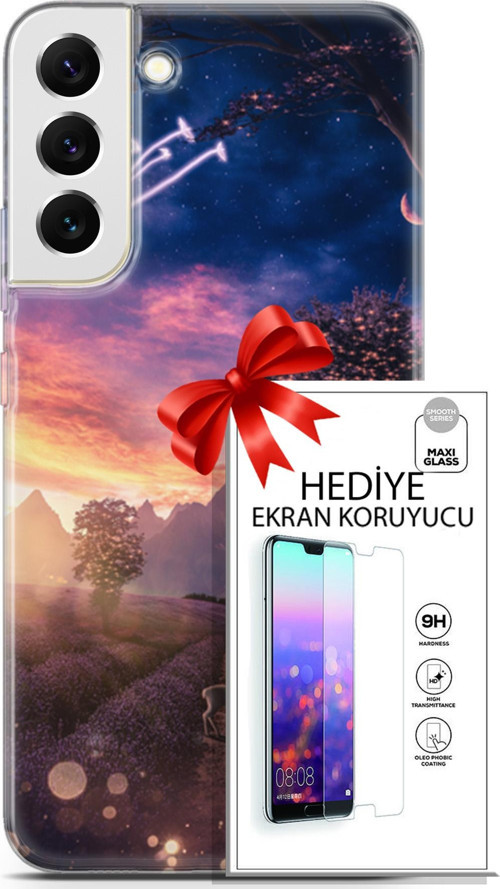Samsung Galaxy S22 Plus Kılıf Orijinal Seri Fantasy 15 Keçi Kalın Silikon + Ekran Koruyucu
