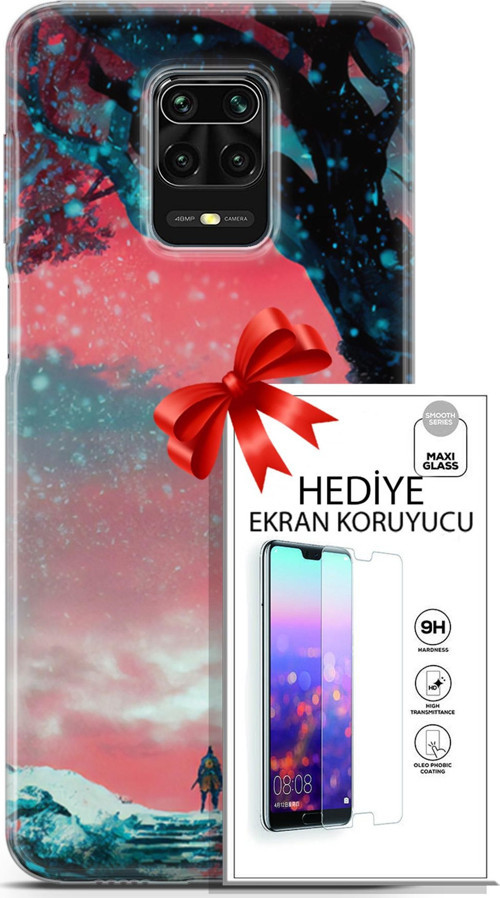 Xiaomi Redmi Note 9S Kılıf Orijinal Seri Neo 01 Bıçaklı Joker Telefon Kılıfı + Ekran Koruyucu