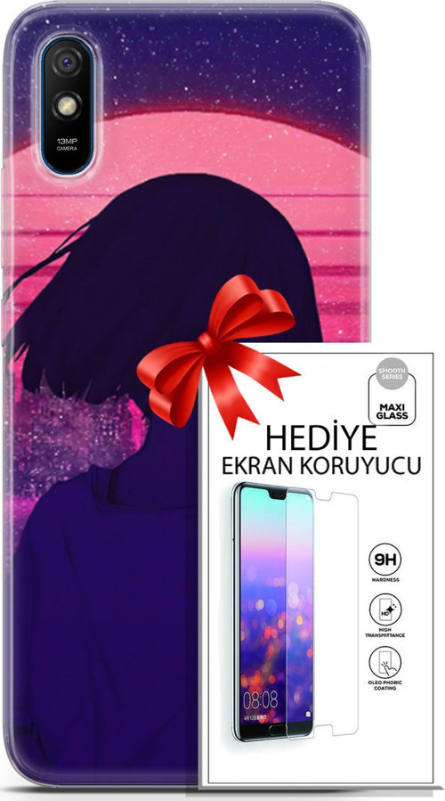 Xiaomi Redmi 9A Kılıf Orijinal Seri Neo 12 Blak Panther Tasarım Kılıf + Ekran Koruyucu