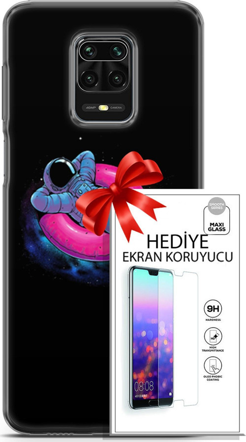 Xiaomi Redmi Note 9S Kılıf Orijinal Seri Neo 09 Darkseid Uv Kılıf Ve Ekran Koruyucu