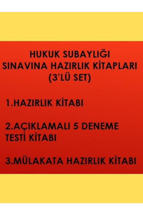 Hukuk Subaylığı Sınavına Hazırlık Kitabı 3’Lü Set (1)