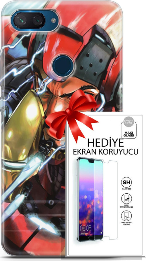 Xiaomi Mi 8 Lite Kılıf Orijinal Seri Dc 05 Iron Man Koruma Kılıfı + Ekran Koruyucu
