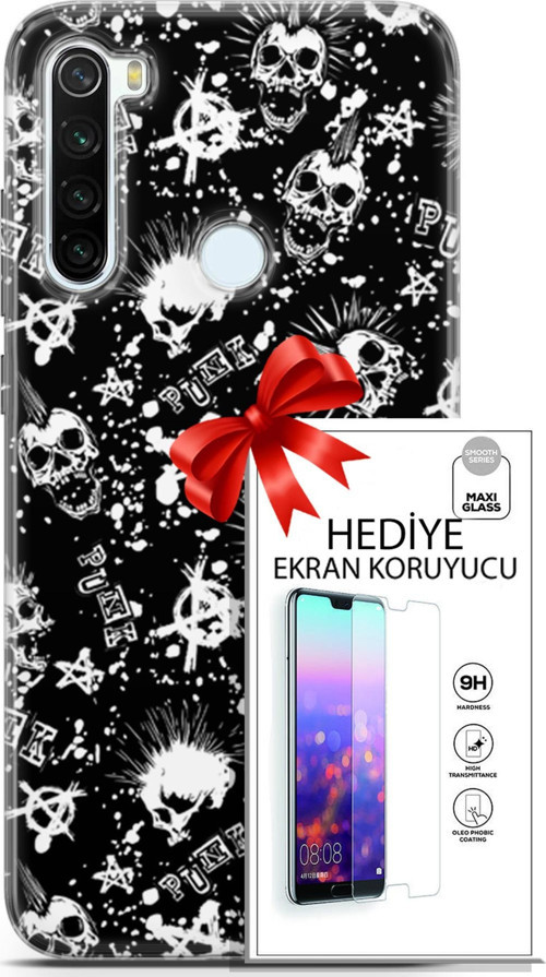 Xiaomi Redmi Note 8T Kılıf Orijinal Seri Punky 23 Çarşı Punk Telefon Kabı Ve Ekran Koruyucu