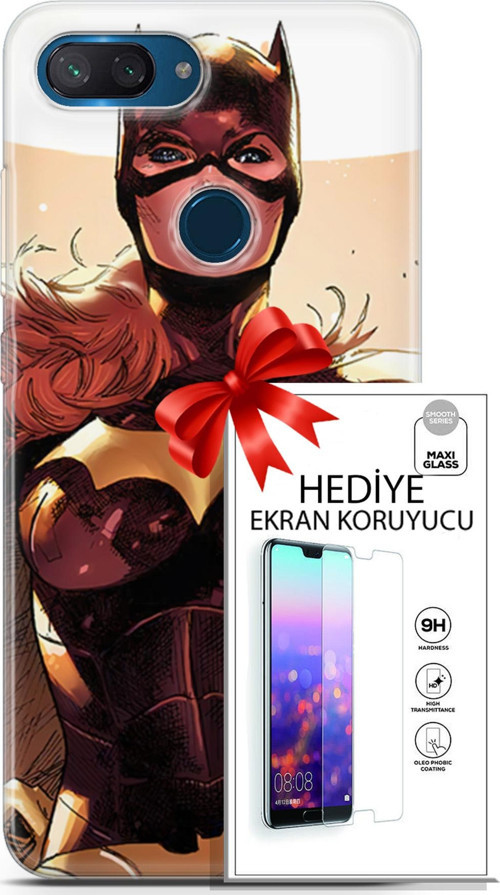Xiaomi Mi 8 Lite Kılıf Orijinal Seri Dc 11 Batgirl 4K Baskılı Kılıf + Ekran Koruyucu Full Korumak