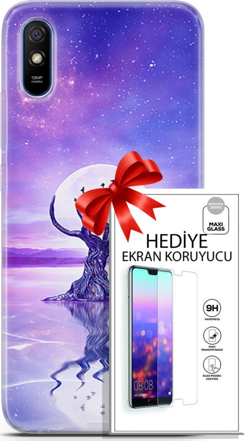 Xiaomi Redmi 9A Kılıf Orijinal Seri Neo 30 Carnage Kenarları Şeffaf Kapak Ve Ekran Koruyucu