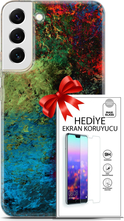 Samsung Galaxy S22 Plus Kılıf Orijinal Seri Nature 16 Tuval Hediyelik Kılıf Ve Ekran Koruyucu