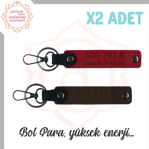 Kırmızı-Koyu Kahve, İsminize Özel Tasarım Manevi Güç Veren Özel Hediye 520 741 8 Başarı Anahtarlık