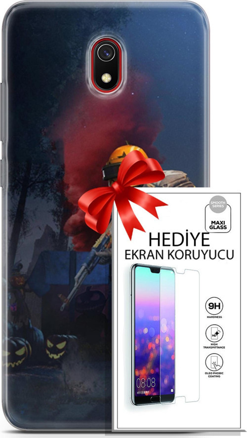 Xiaomi Redmi 8A Kılıf Orijinal Seri Pubg 25 Çatışma Soyulmayan Kılıf + Ekran Koruyucu Full Koruma