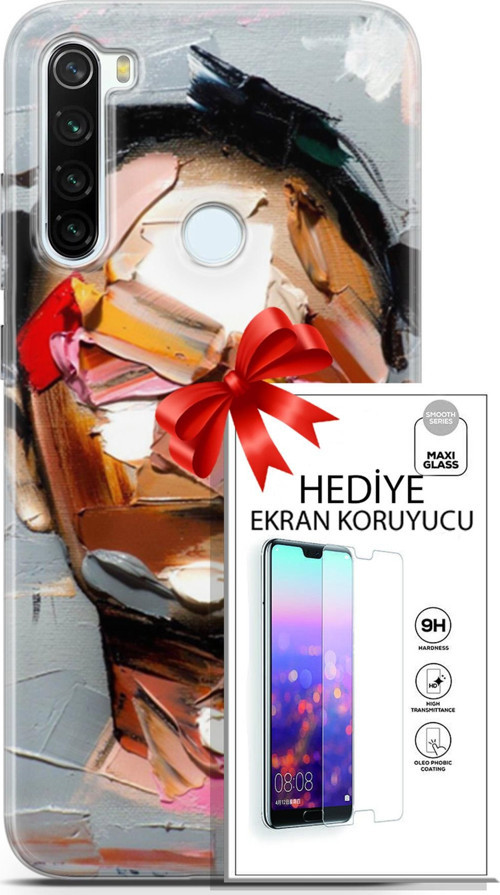 Xiaomi Redmi Note 8T Kılıf Orijinal Seri Soul 01 Suratsız Telefon Kılıfı + Ekran Koruyucu