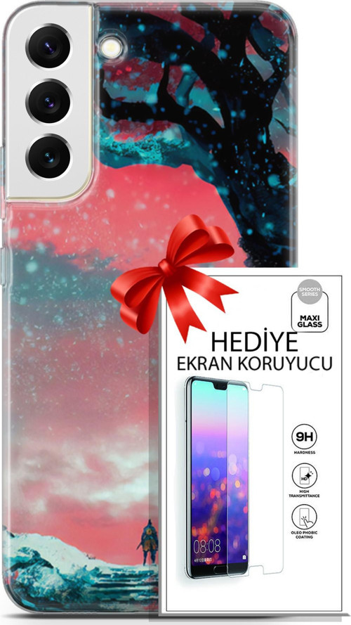 Samsung Galaxy S22 Plus Kılıf Orijinal Seri Neo 01 Bıçaklı Joker Telefon Kılıfı + Ekran Koruyucu