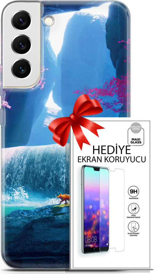 Samsung Galaxy S22 Plus Kılıf Orijinal Seri Neo 05 Iron Man Koruma Kılıfı + Ekran Koruyucu