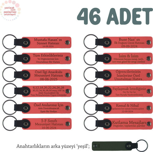 Nar Çiçeği, Emlak Firmalarına Özel Anahtarlık, 46' lı Set, Kurumsal Kimliğinize Uygun Hediyelik