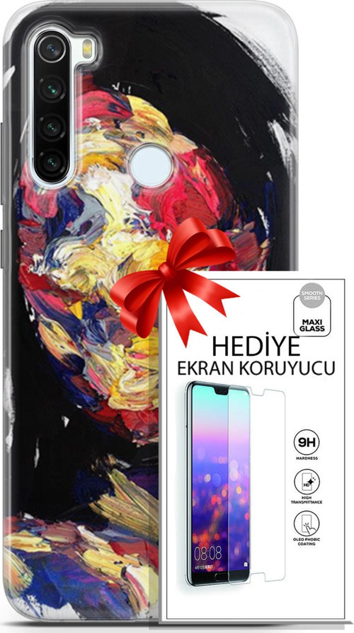 Xiaomi Redmi Note 8T Kılıf Orijinal Seri Soul 16 Karışık Çok Renkli Hediyelik Kılıf Ve Ekran Koruyucu