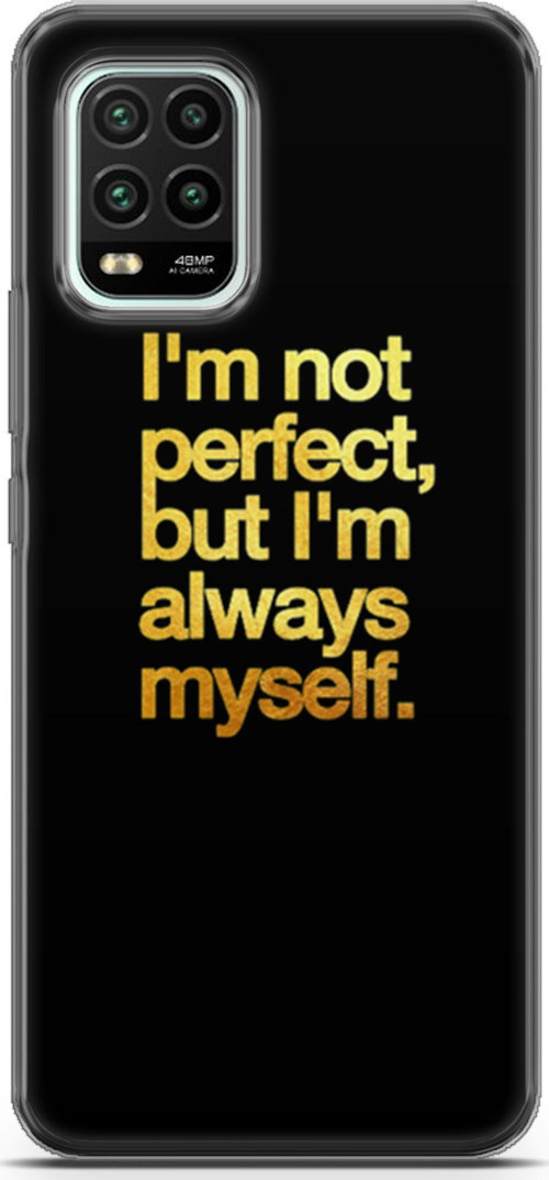 Xiaomi Mi 10 Lite 5G Kılıf Orijinal Seri Typo 20 I'M Not Perfect Renkli Kılıf