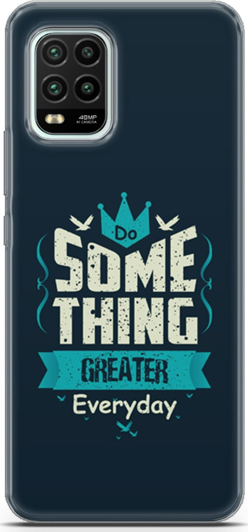 Xiaomi Mi 10 Lite 5G Kılıf Orijinal Seri Typo 22 Some Thing Greater.. Kapak