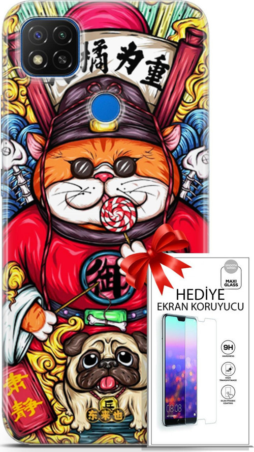 Xiaomi Redmi 10A Kılıf Orijinal Seri Bounce 15 Peyton John Kalın Silikon + Ekran Koruyucu