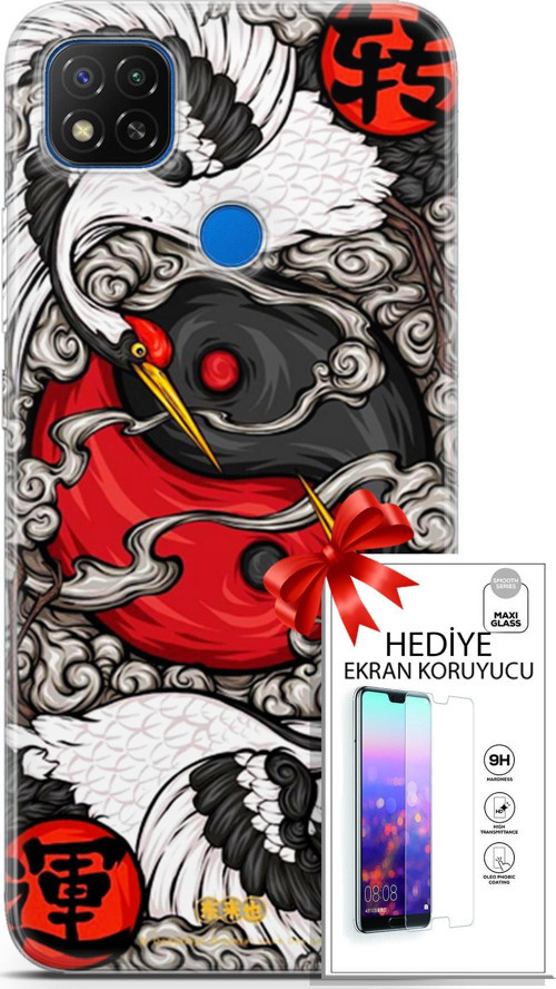 Xiaomi Redmi 10A Kılıf Orijinal Seri Bounce 20 Piper Thompson Renkli Kılıf Ekran Koruyucu