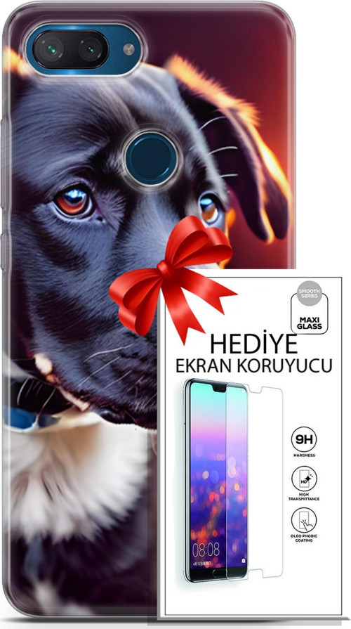 Xiaomi Mi 8 Lite Kılıf Orijinal Seri Dogs 27 Rostov Lazer Kesim Silikon Ekran Koruyucu