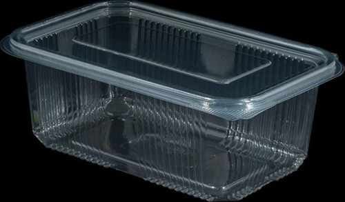 Kullan At Plastik Kilitli Şeffaf Düz Kapaklı Gıda Saklama Kabı Sızdırmaz Kap - 1000 cc - 50 Adet