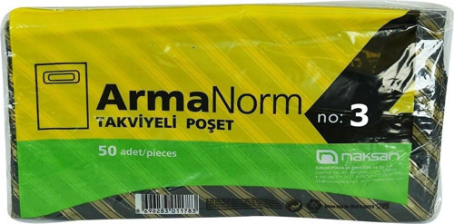Naksan Takviyeli İnce Desenli Çizgili Siyah Çanta Poşet Torba - 3 No - 33x45 Cm. - 50 Adetlik Paket