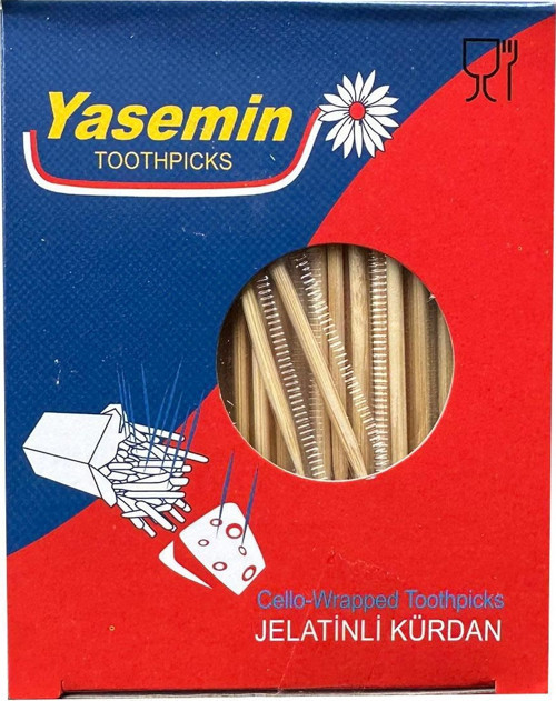 Jelatinli Kutulu Poşetli Ahşap Kürdan -Standart Boy - 500 Adetlik 1 Paket