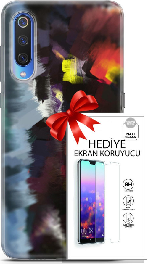 Xiaomi Mi 9 Kılıf Orijinal Seri Nature 19 Çok Renkli Tam Koruma Kılıf + Ekran Koruyucu