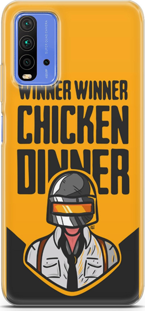 Xiaomi Redmi 9T Kılıf Orijinal Seri Typo 17 Winner Chicken Dinner Yumuşak Kılıf