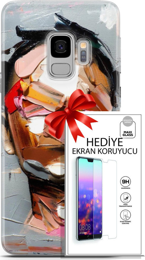 Samsung Galaxy S9 Kılıf Orijinal Seri Soul 01 Suratsız Telefon Kılıfı + Ekran Koruyucu