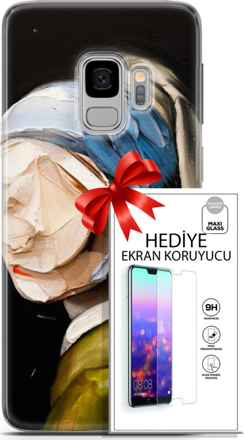 Samsung Galaxy S9 Kılıf Orijinal Seri Soul 03 Yüzü Olmayan Kadın Arka Kapak + Ekran Koruyucu