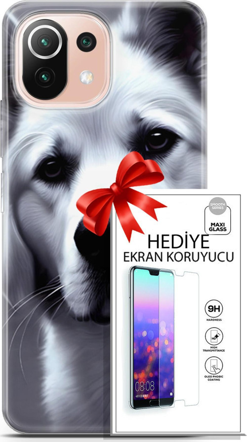 Xiaomi Mi 11 Lite Kılıf Orijinal Seri Dogs 17 Avcı Yumuşak Kılıf + Ekran Koruyucu