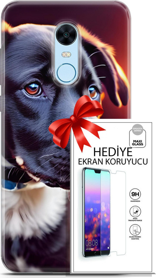 Xiaomi Redmi 5 Plus Kılıf Orijinal Seri Dogs 27 Rostov Lazer Kesim Silikon Ekran Koruyucu