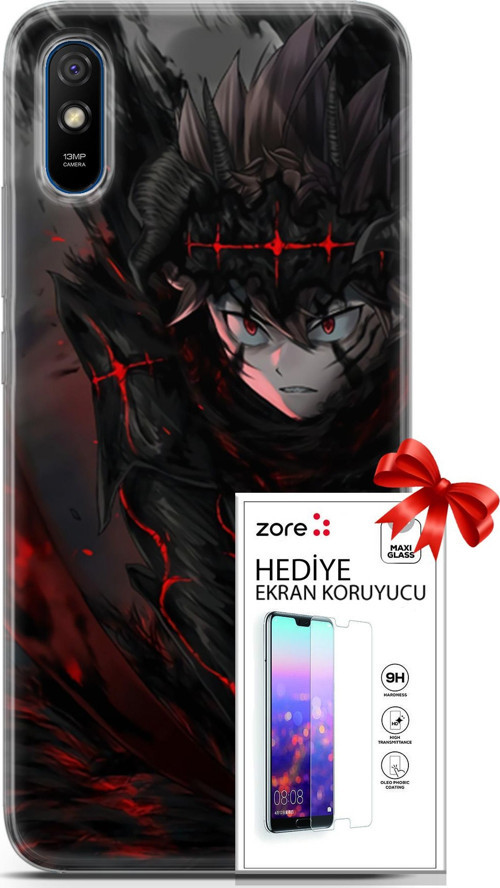Xiaomi Redmi 9A Kılıf Orijinal Seri Supers 14 Asta Devil Anime Cover Kılıf + Ön Ekran Koruyucu