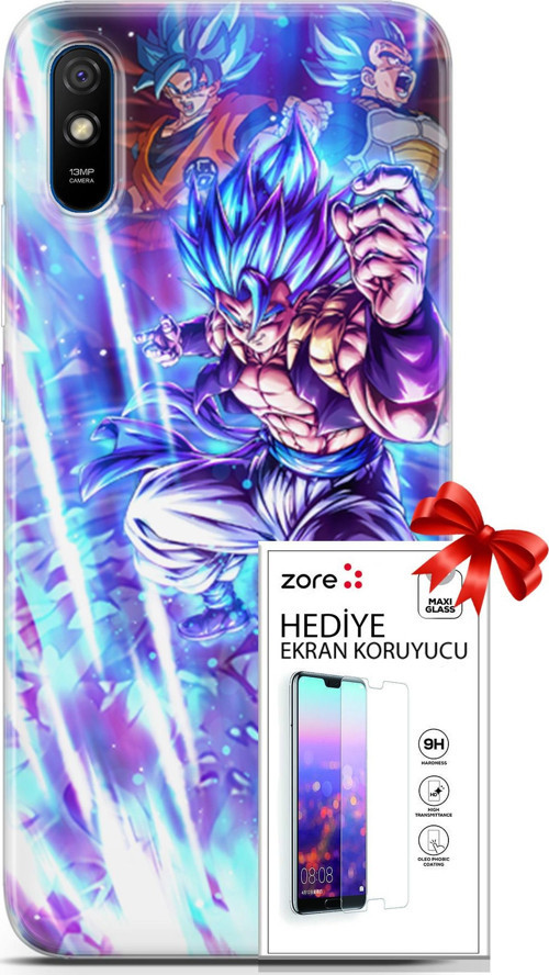 Xiaomi Redmi 9A Kılıf Orijinal Seri Supers 17 Dragon Gogeta Anime Yumuşak Kılıf + Ekran Koruyucu